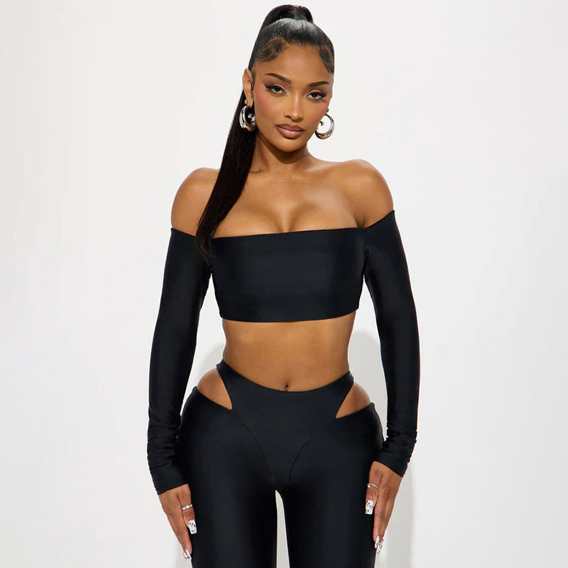 MB1076 Women's Two-Piece Set | Crop Top and Bodycon Pants