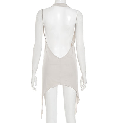 MB1043 Halter Neck Backless Bodycon Mini Dress