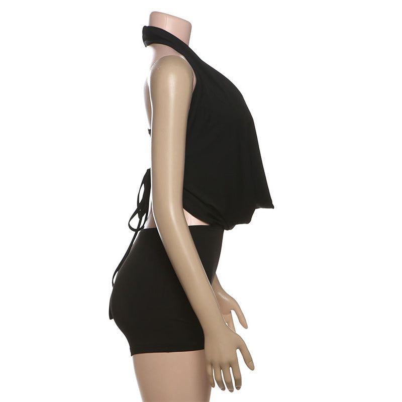 MB1503 Bodycon 2-Piece Set: Tube Top and Halter Romper