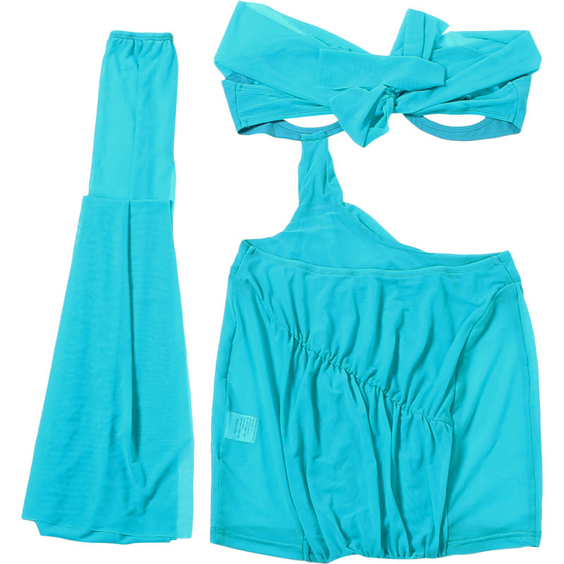 MB1146 Women’s Cutout Mini Skirt Set