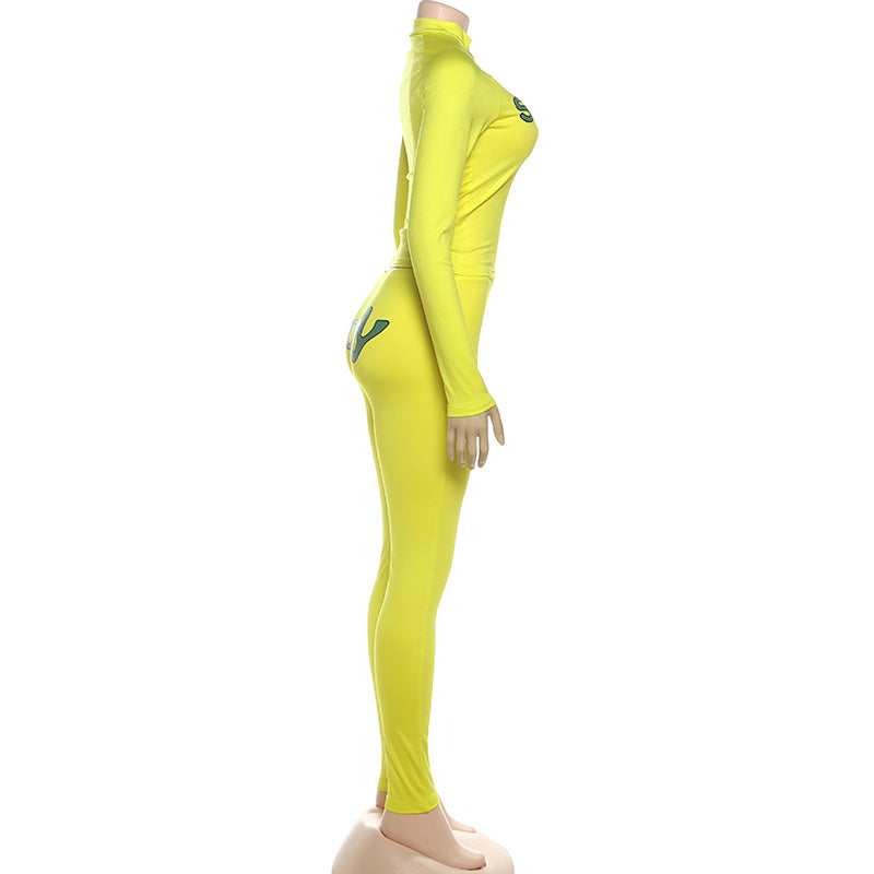 MB1513 Letter Print Two-Piece Tracksuit Women’s Loungewear