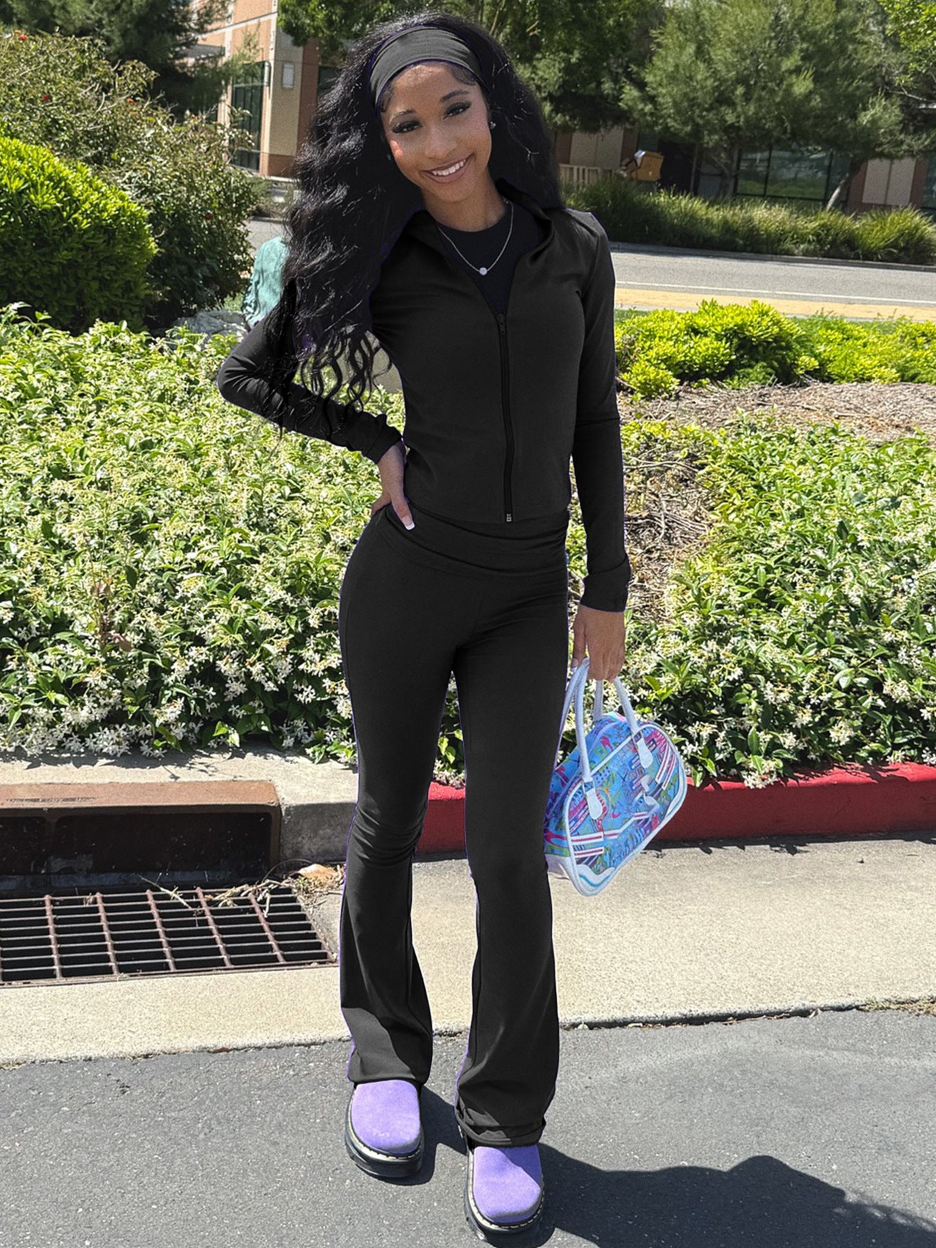 MB1711 Women's Winter Hoodie & Bodycon Pants Two-Piece Set