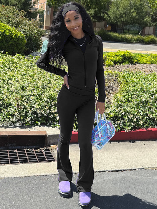 MB1711 Women's Winter Hoodie & Bodycon Pants Two-Piece Set