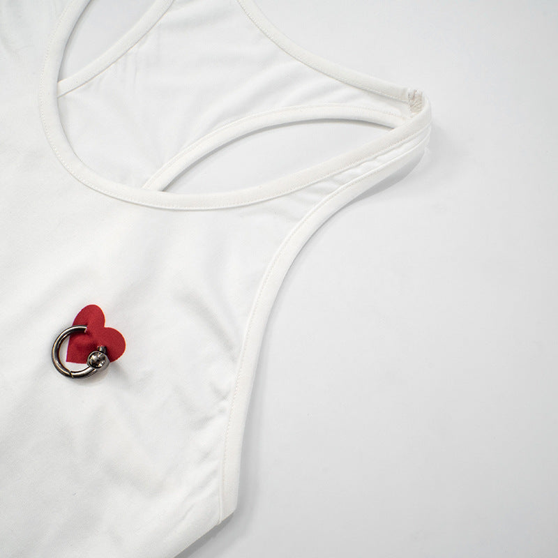 MB1018 Woman White Crop Top