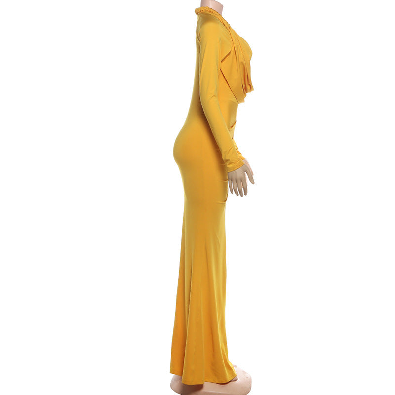 MB1828 Women's Long Sleeve Bodycon Evening Gown