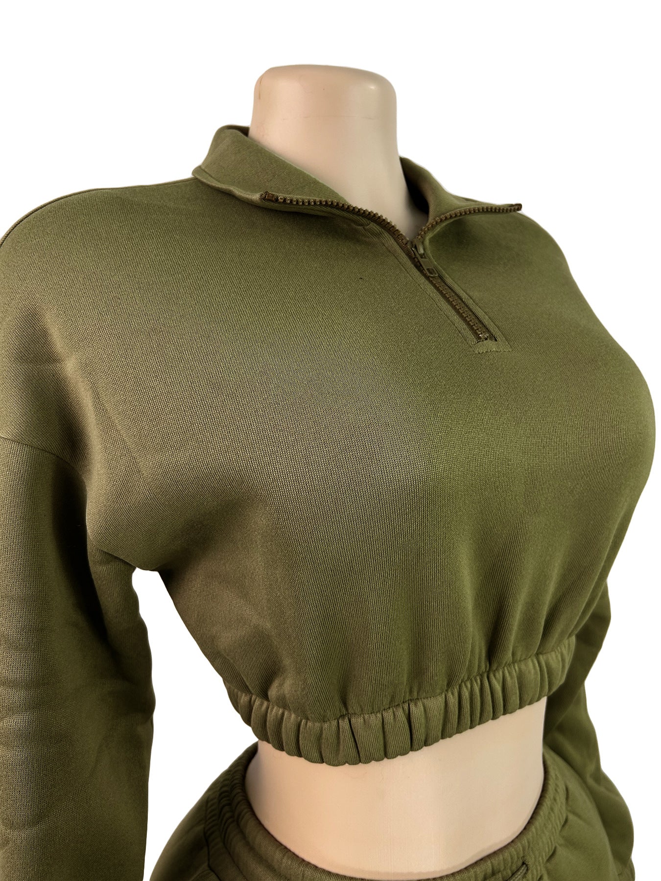 MB1719 Women’s Crop Hoodie & Flare Pants 2-Piece Tracksuit Set