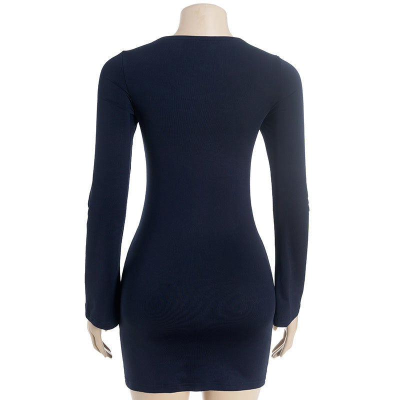 MB1308 Low Cut Short Bodycon Dress