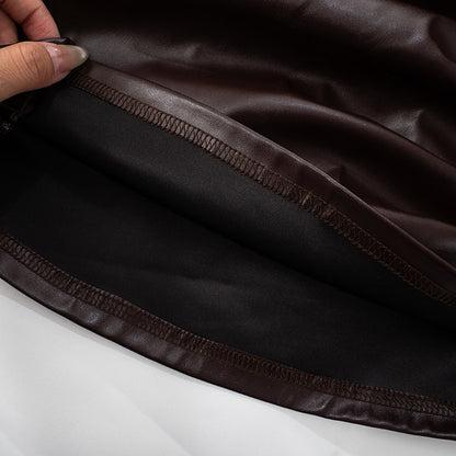MB1005 Leather Strapless Tube Top for Women