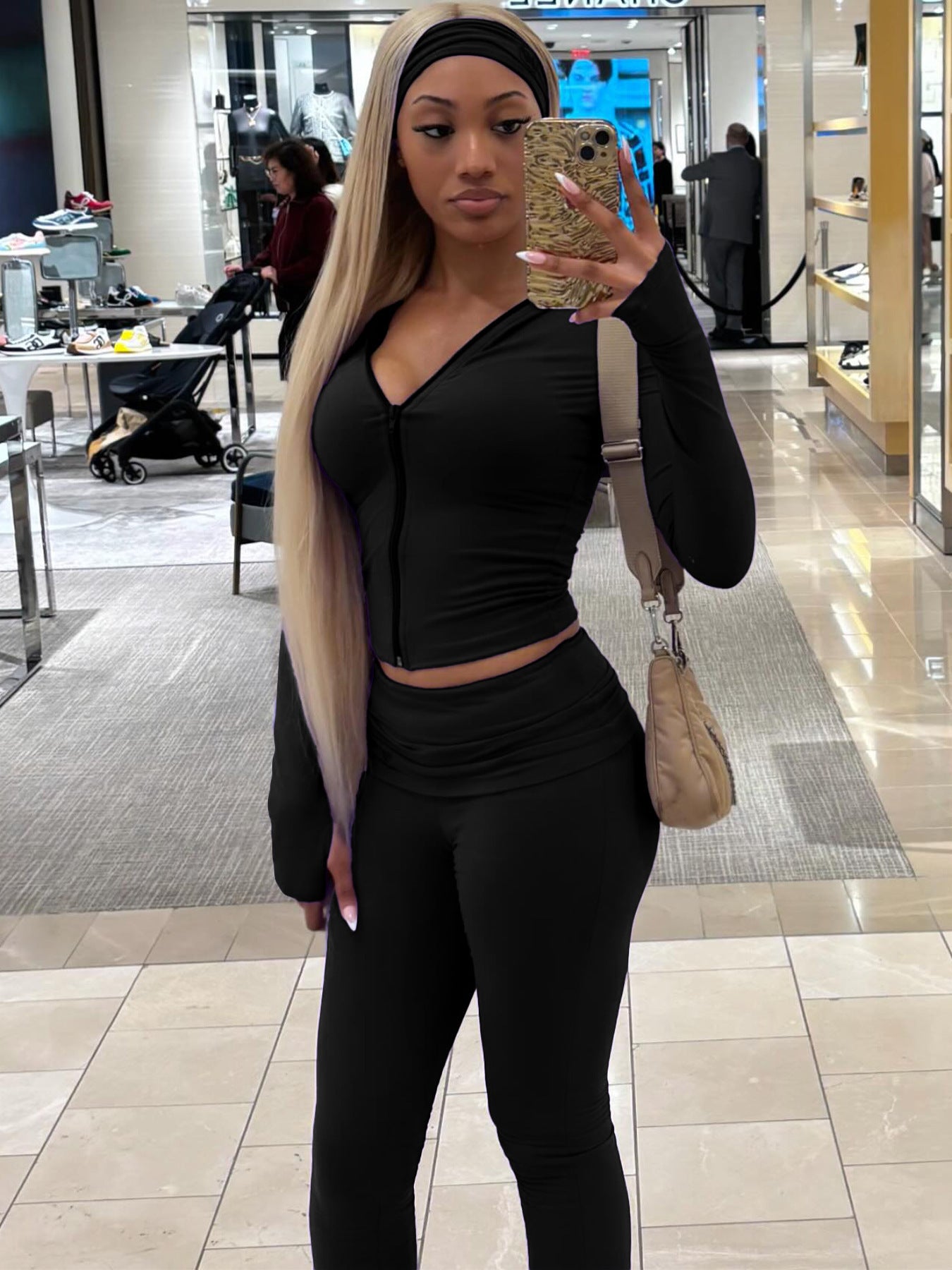 MB1711 Women's Winter Hoodie & Bodycon Pants Two-Piece Set