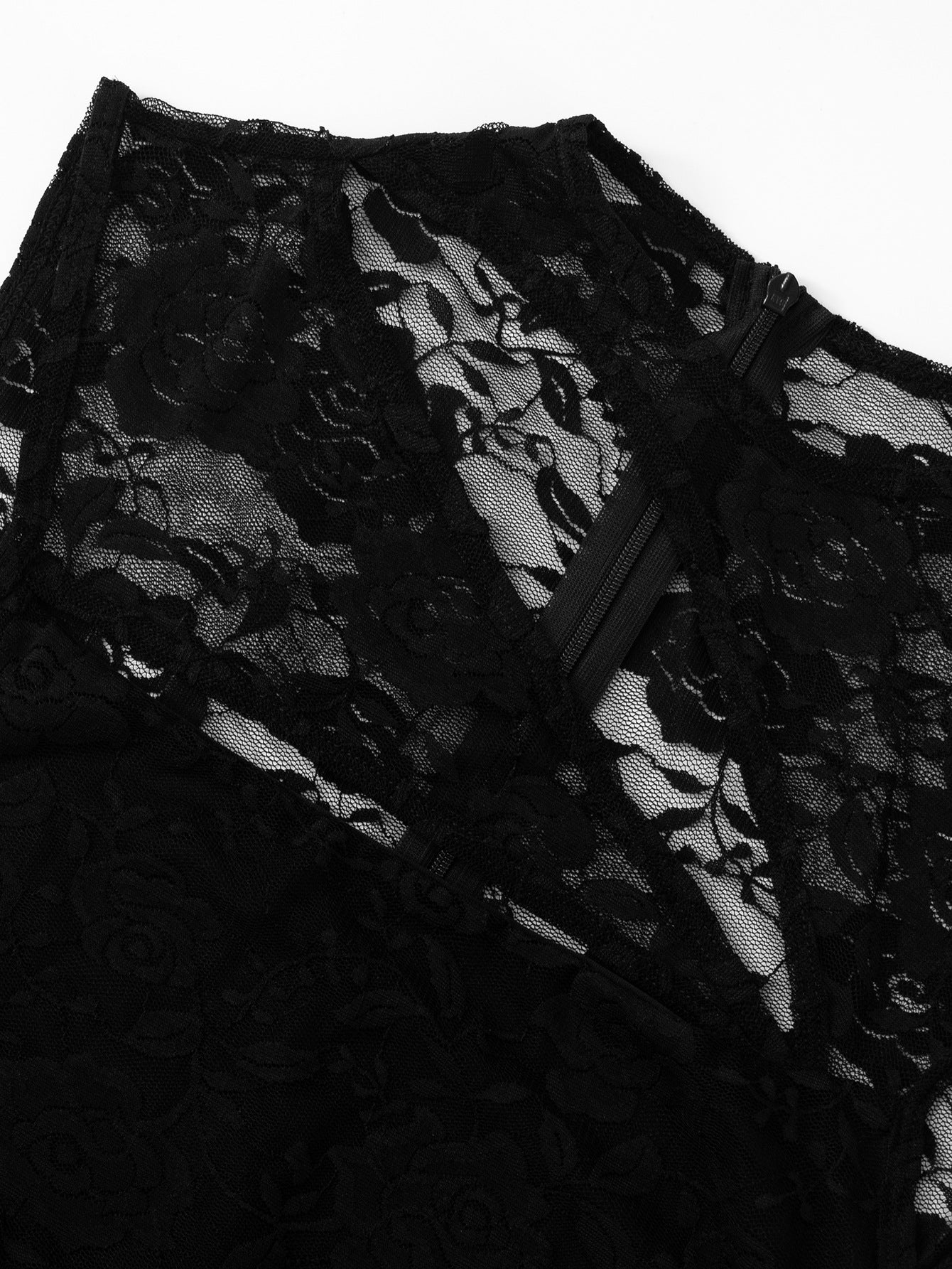 MB1013 Black Lace Cutout Jumpsuit for Woman