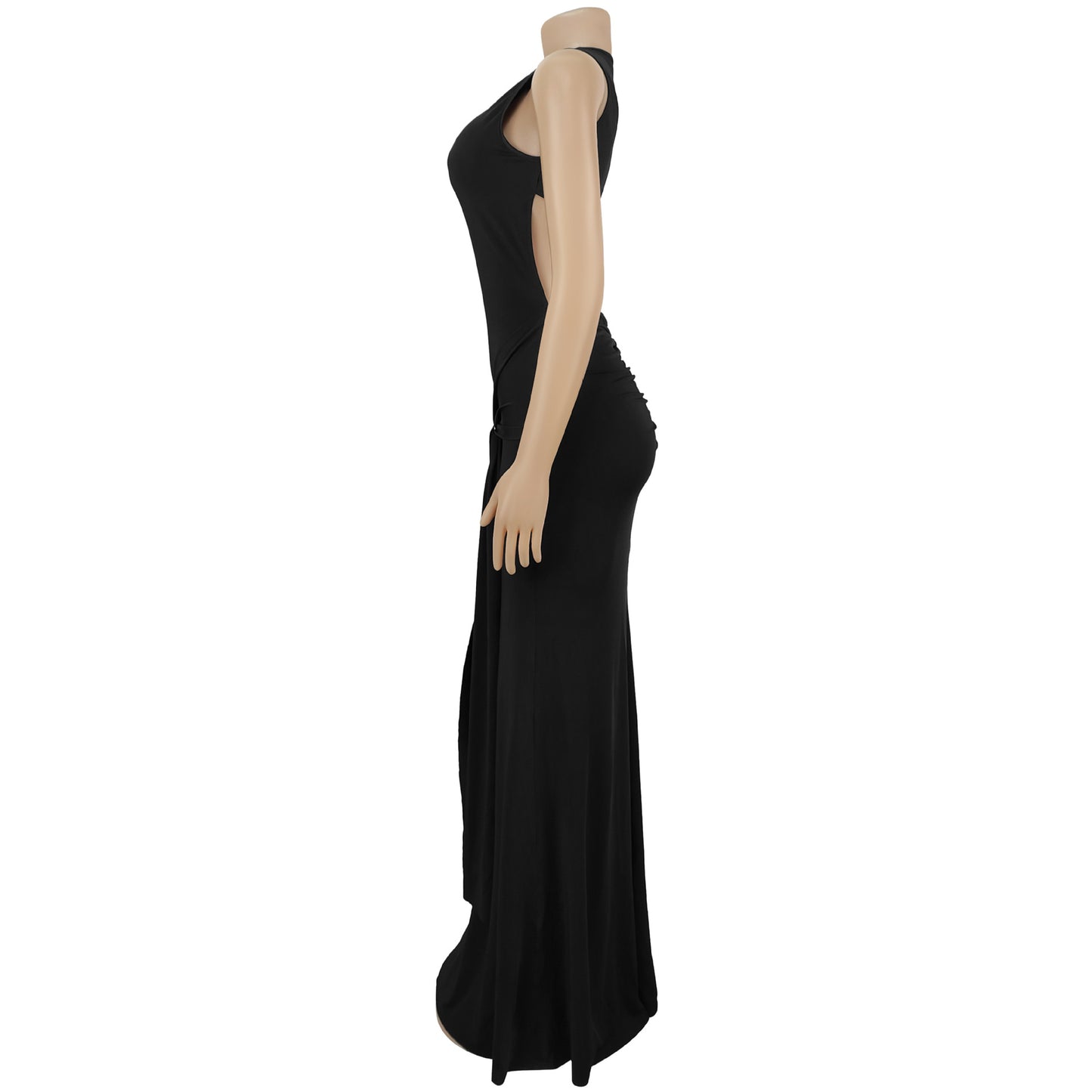 MB1612 Sleeveless Cutout Back Maxi Dress