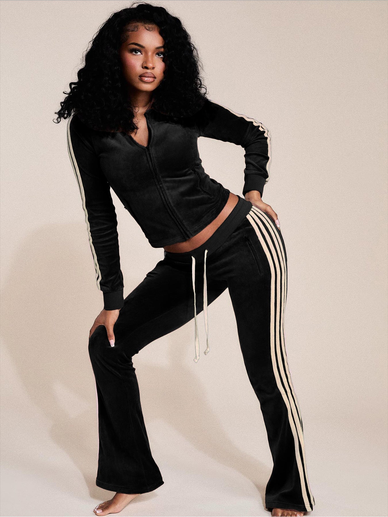 MB1716 Women’s Track Suit Set with Stripes