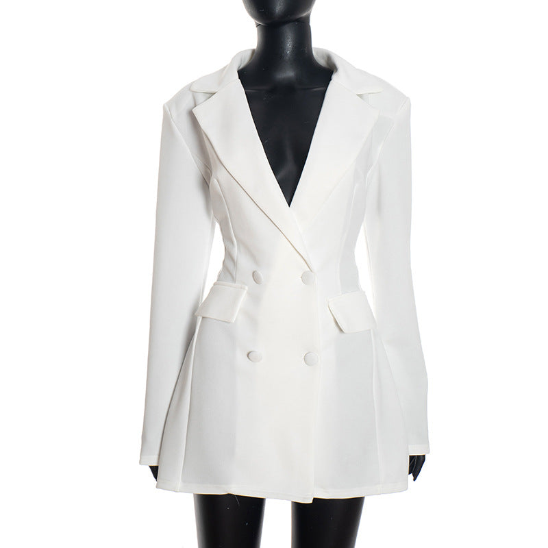 MB1432 Double-Breasted Fitted Blazer Dress