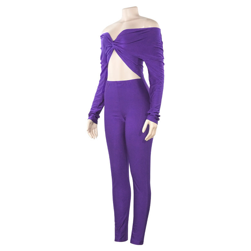 MB1304 V-neck High Waist Jumpsuit