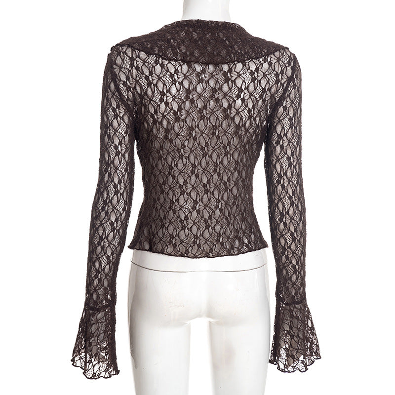 MB1439 Women's Bell Sleeve Lace Top