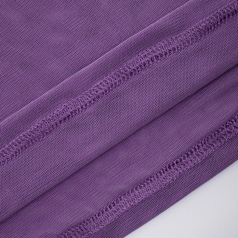 MB1401 Sheer Mesh Collared Crop Top & Mini Skirt 2-Piece Set