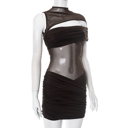 MB1021 Ruched Bodycon Mini Dress