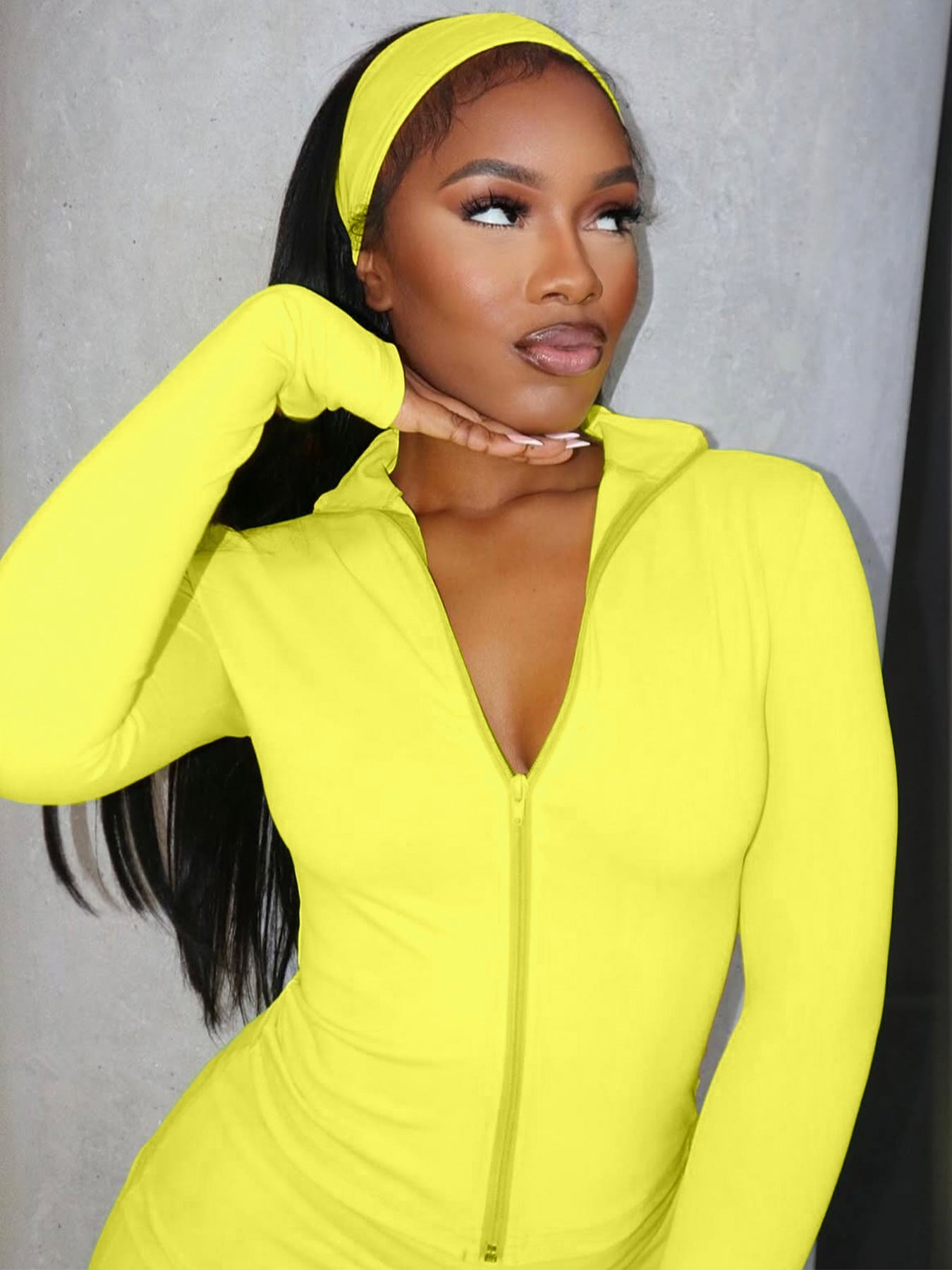 MB1711 Women's Winter Hoodie & Bodycon Pants Two-Piece Set