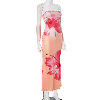 MB1034 Strapless Floral Maxi Dress for Women