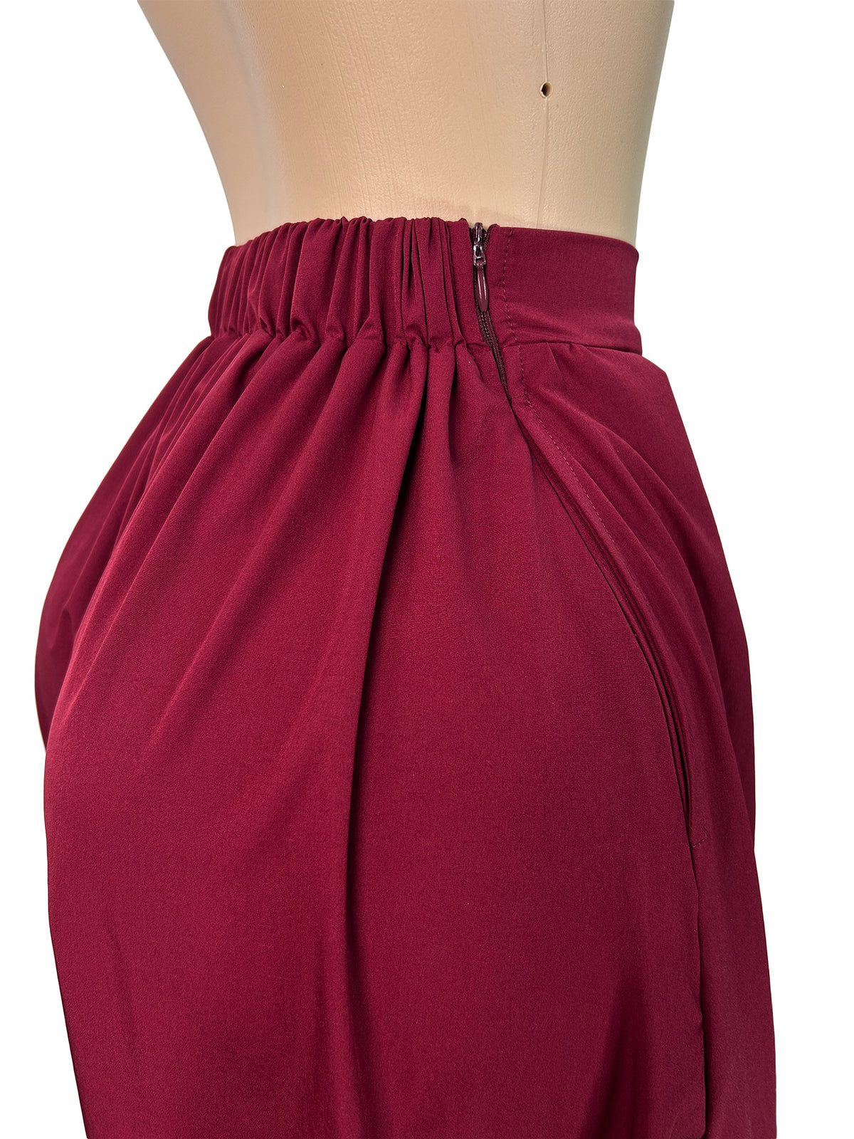 MB1737 High‑Waist Loose Lantern Harem Capri Cropped Pants