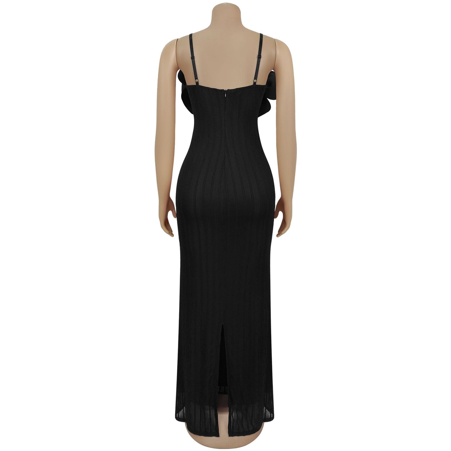 MB1627 Women's Spaghetti Strap Maxi Dress with 3D Floral