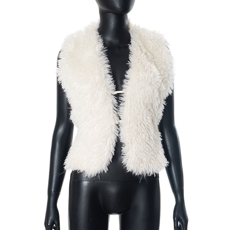 MB1059  Women's Backless Fur Vest