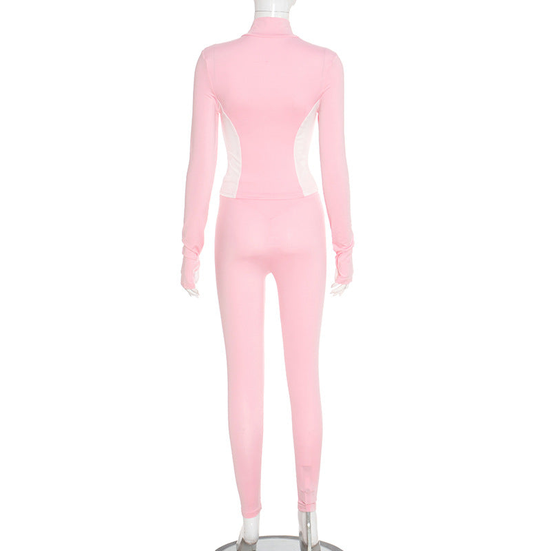 MB1044 Color-Block Workout Jumpsuit for Women