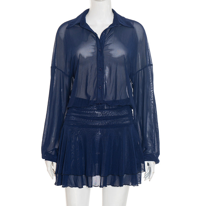 MB1094 Ruffle Hem Mini Dress for Women