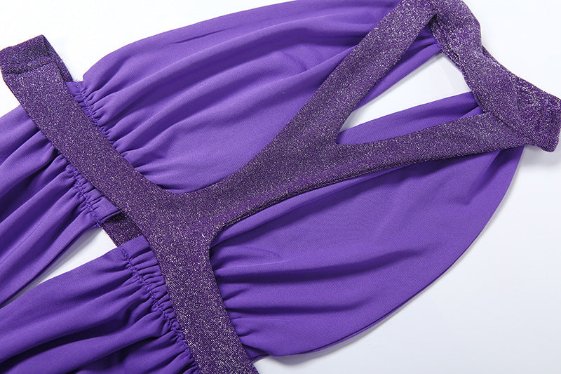 MB1527 Women's Halter Cut Out Maxi Dress