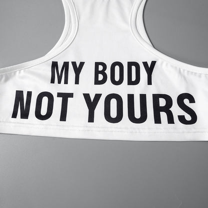 MB1008 Woman Graphic Crop Top