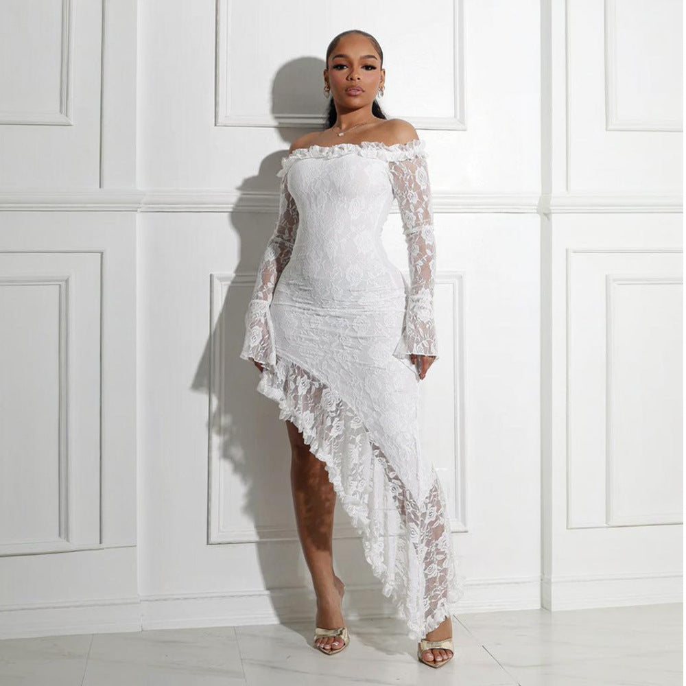 MB1202 Women's Off Shoulder Lace Dress