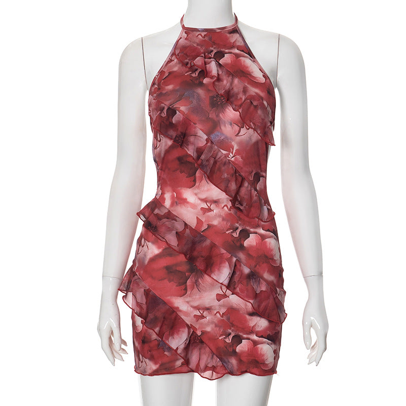MB1009 Woman Tiered Ruffle Dress