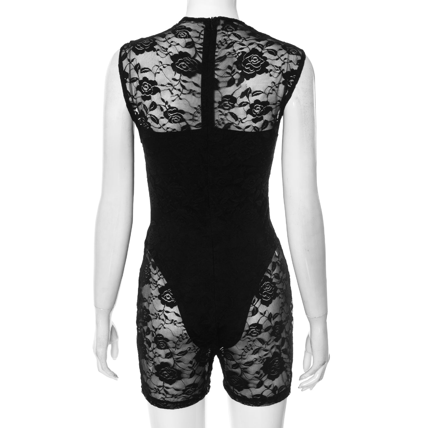 MB1013 Black Lace Cutout Jumpsuit for Woman