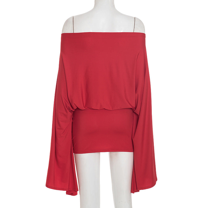 MB1063 Balloon Sleeve Top & Bodycon Skirt Two - Piece Set