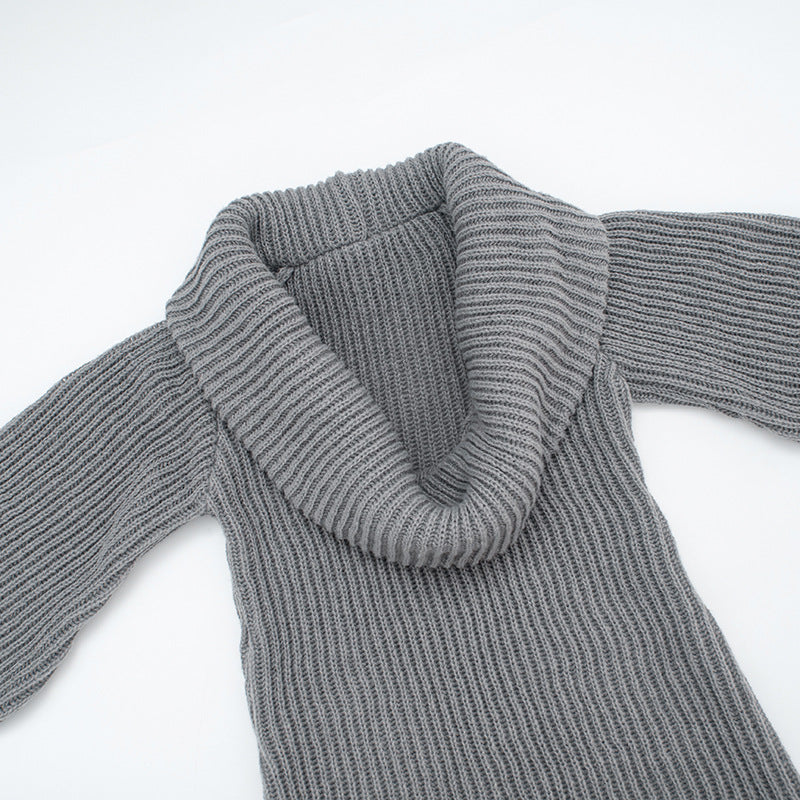 MB1075 Plunging Neckline Knit Mini Dress for Women