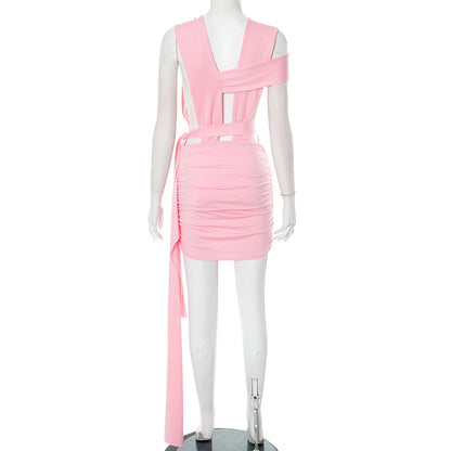 MB1027 Cut-Out Bodycon Dress with Straps