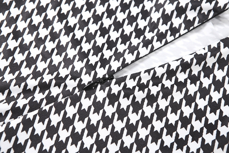 MB1118 Houndstooth Skinny Jumpsuit for Women