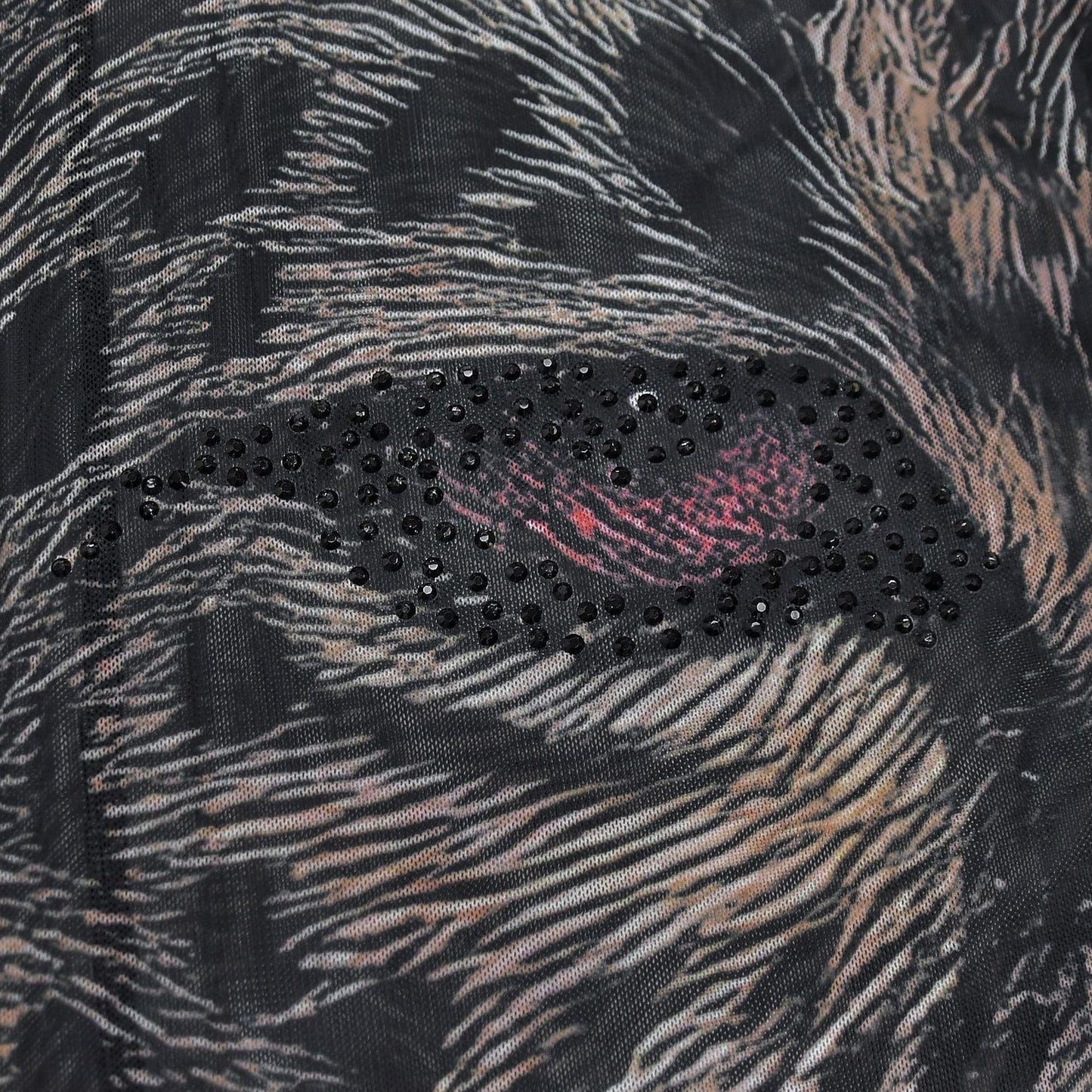 MB1608 Black 2-Piece Dress Set - Mini Dress + Leopard Head Print Maxi Overlay