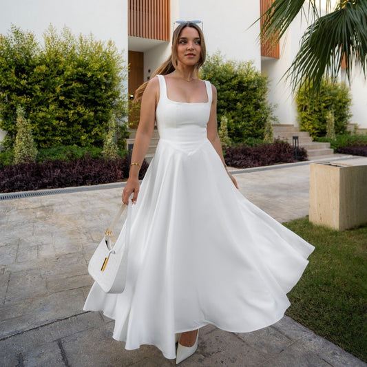 MB1302 Solid Color Maxi Dress