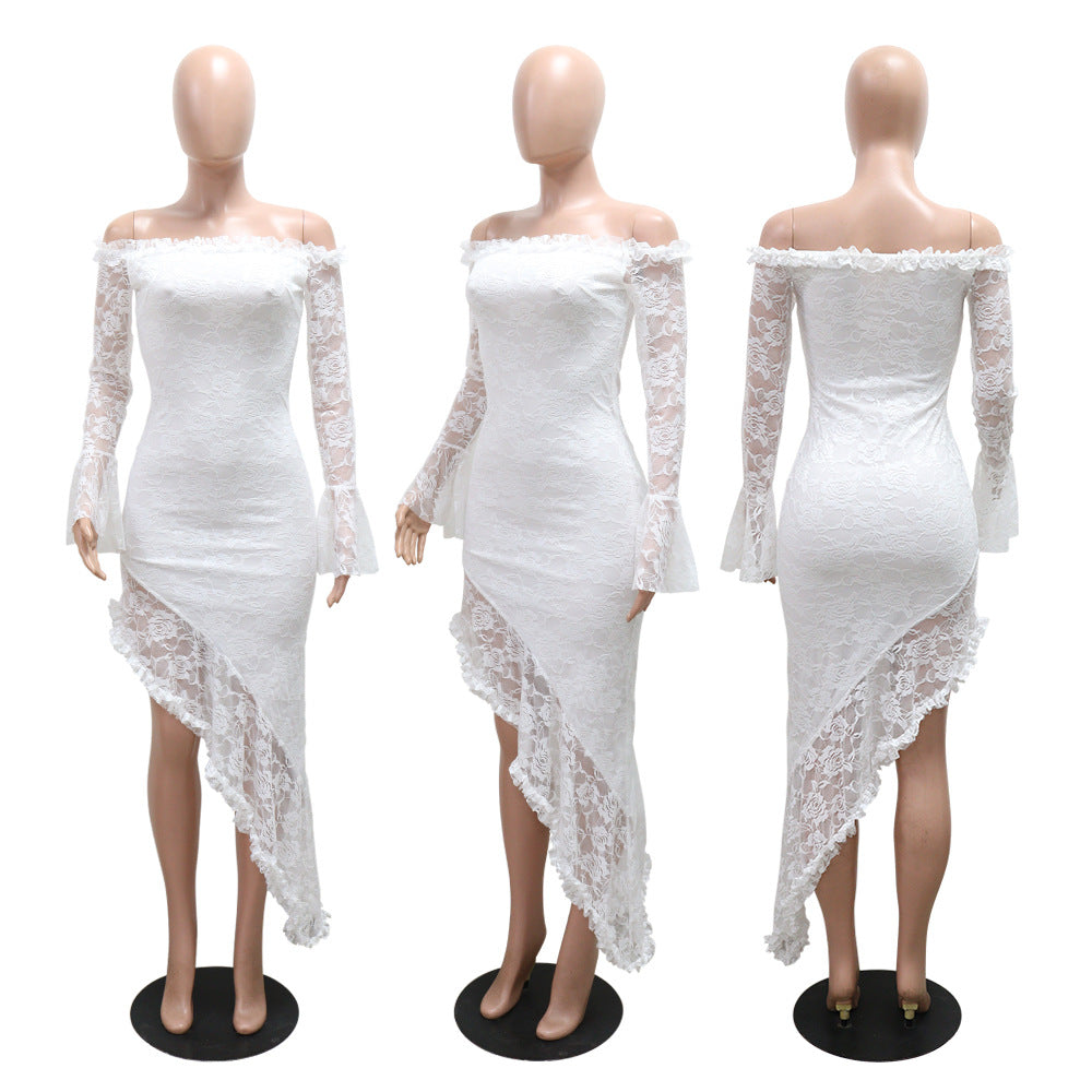 MB1202 Women's Off Shoulder Lace Dress