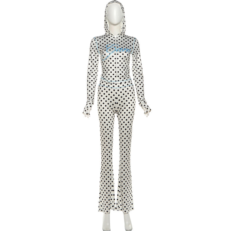 MB1107 Black & White Polka Dot Two-Piece Set