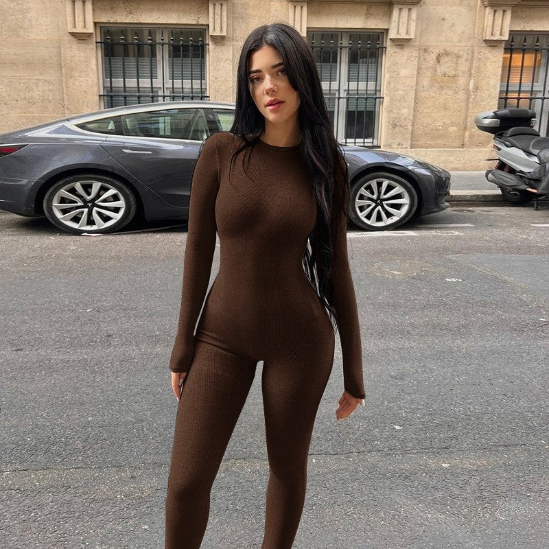 MB1536 Women's Ribbed Long Sleeve Jumpsuit
