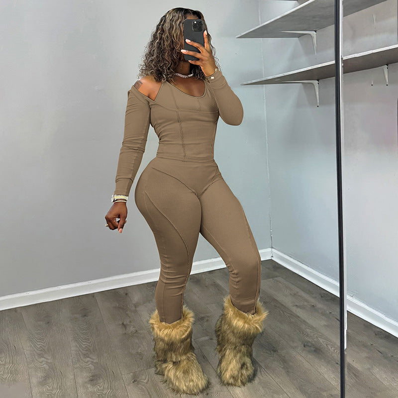 MB1086 Women's 3 Piece Ribbed Outfit Set