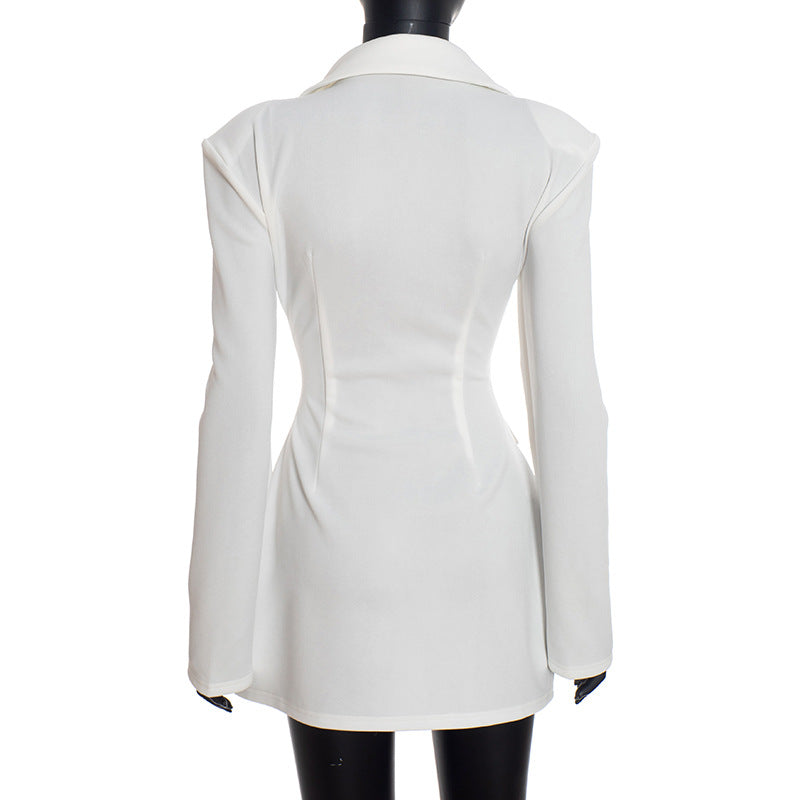MB1432 Double-Breasted Fitted Blazer Dress