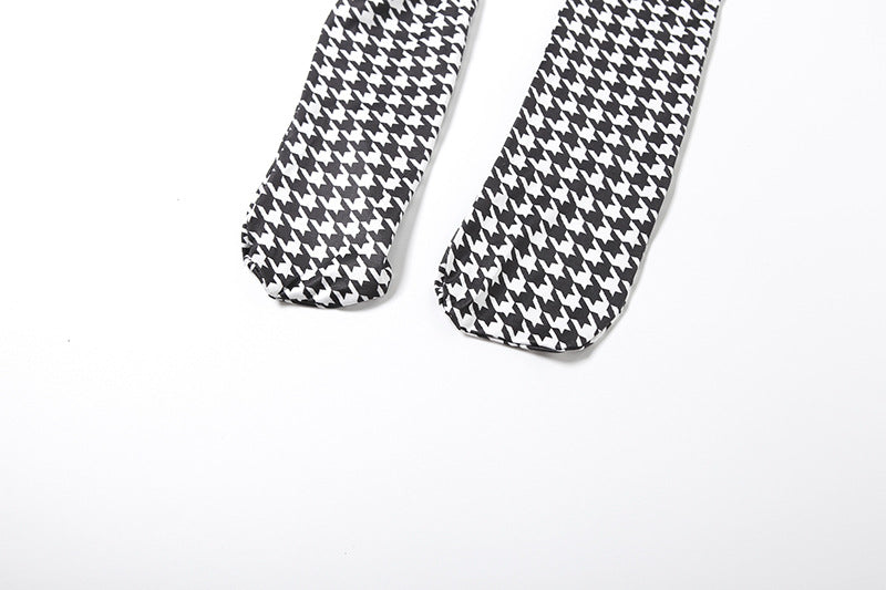 MB1118 Houndstooth Skinny Jumpsuit for Women