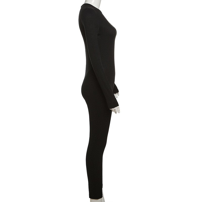 MB1536 Women's Ribbed Long Sleeve Jumpsuit