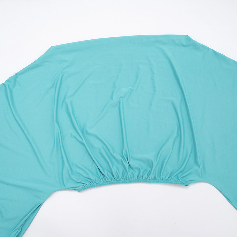 MB1063 Balloon Sleeve Top & Bodycon Skirt Two - Piece Set