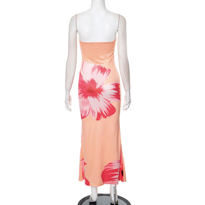 MB1034 Strapless Floral Maxi Dress for Women