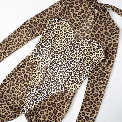 MB1016 Leopard Print Mesh Bodysuit