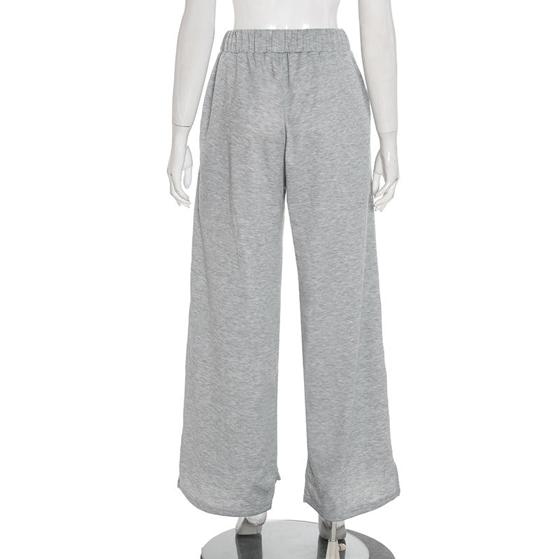 MB1039 Women's High Waist Drawstring Wide Leg Pants
